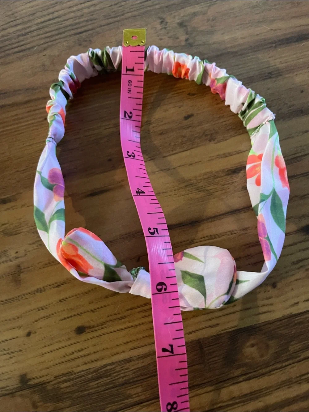 Pink Floral Knot Headband